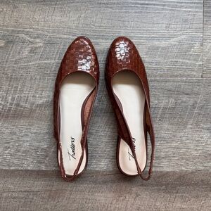 Trotters Lucy Woven Leather Sling Loafers